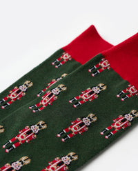 Nutcracker Men's Christmas Socks in Tin, One Size - 2 pairs - Admas
