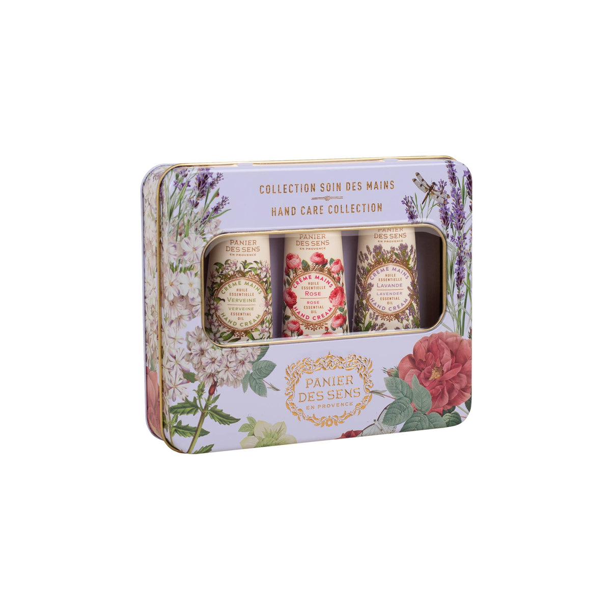 HANDS KIT -PREMIUM- METAL BOX Lavender, Rose, Verbena. Made in France