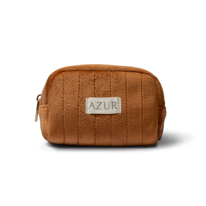 Necessaire Castanha em veludo de algodão - Azur
