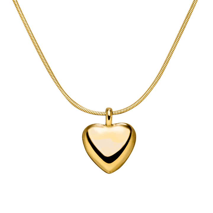 COLAR ELEGANTE COM CORAÇÃO banhado a ouro 18K .Fabricado em Alemanha