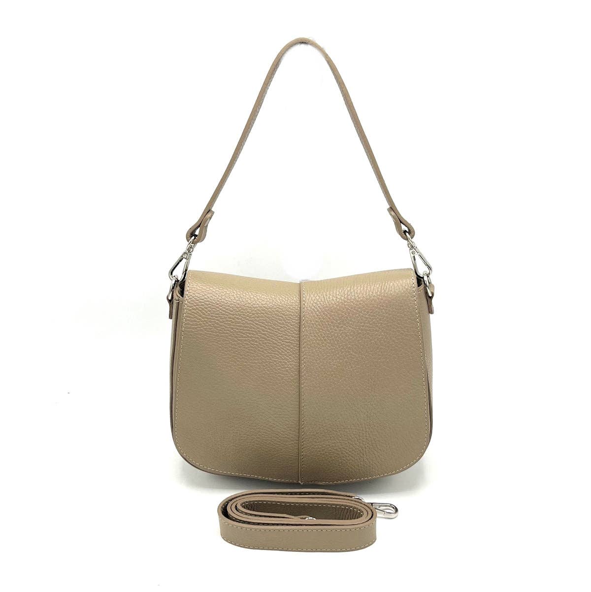 JESSICA LEATHER SHOULDER BAG. MADE IN ITALY