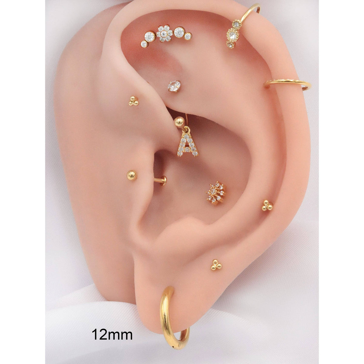 BOUCLES D'OREILLES CRÉOLES SIMPLES - Plaqué or 18 carats - 1,4 cm - Fabriqué en Allemagne