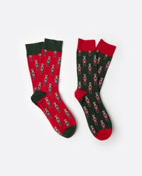 Nutcracker Men's Christmas Socks in Tin, One Size - 2 pairs - Admas
