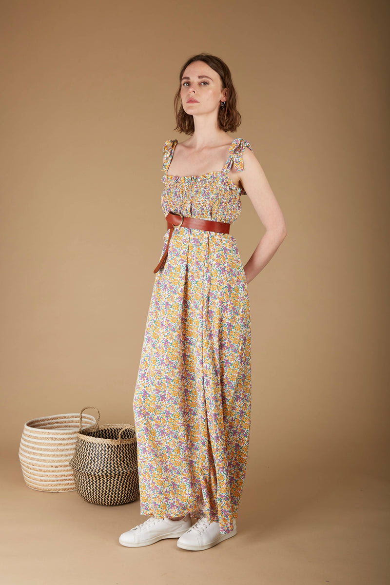 CAMILLEROK - lange en vloeiende viscose rok met bloemenprint