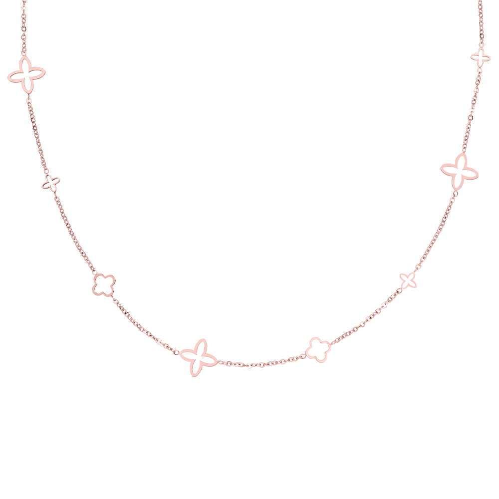 18K Gold Plated FANCY CLOVER Necklace - Made in Germany