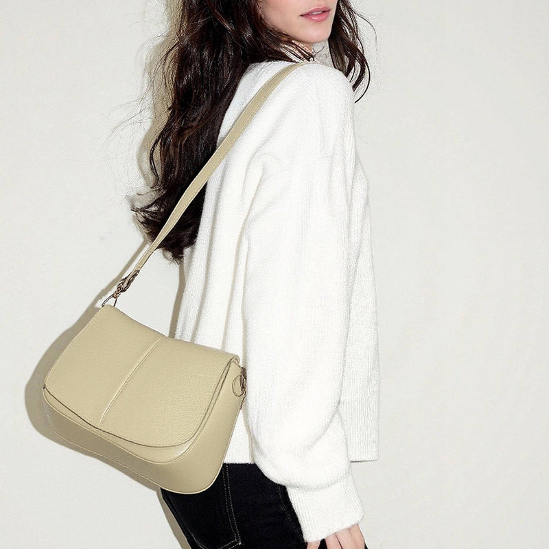 JÉSSICA LEATHER SHOULDER BAG, SUIE VALENTINI. GEMAKT IN ITALIË