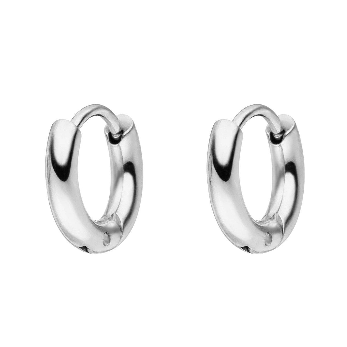 BOUCLES D'OREILLES CRÉOLES SIMPLES - Plaqué or 18 carats - 1,4 cm - Fabriqué en Allemagne