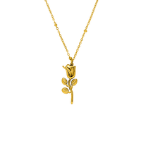 COLAR ROSA  | Banhado a Ouro 18K -Fabricado em Alemanha