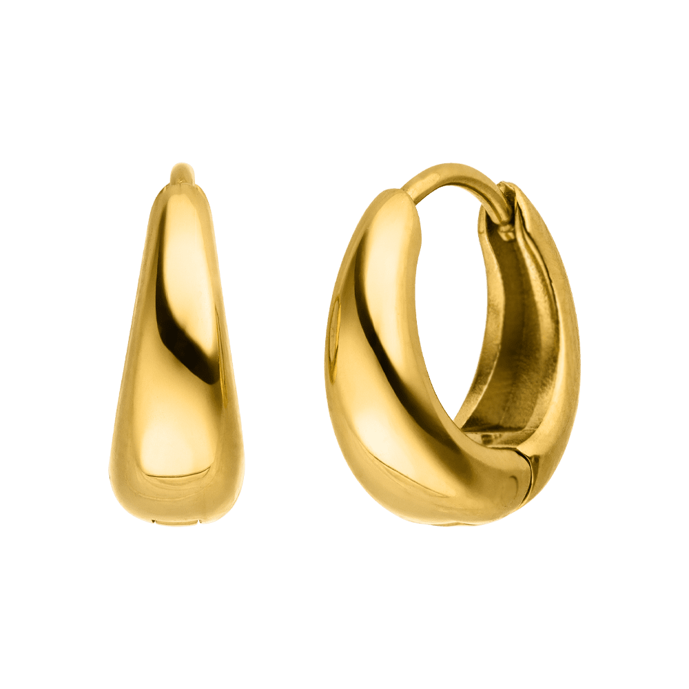 BOUCLES D'OREILLES KATE plaquées or 18K - 12mm - Fabriqué en Allemagne