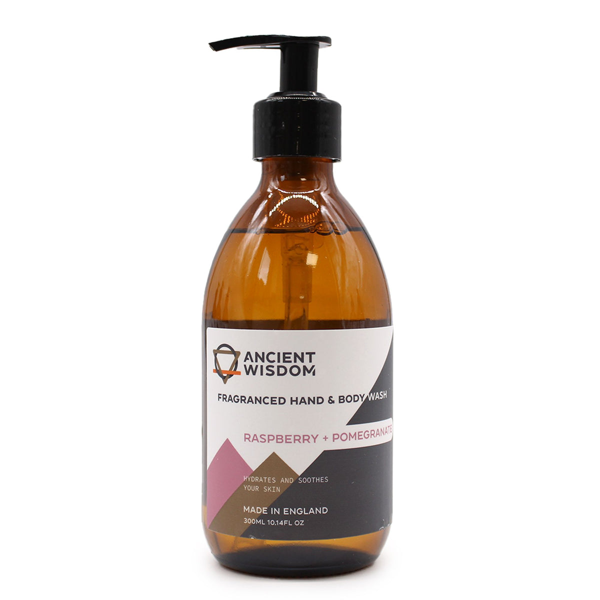 GEL DOUCHE MAINS ET CORPS Framboise et Grenade 300ml - Fabriqué en Angleterre