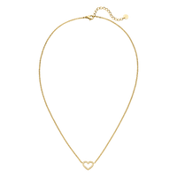 COLAR CORAÇÃO ZIRCÔNIA com banho de ouro 18K - Fabricado em Alemanha