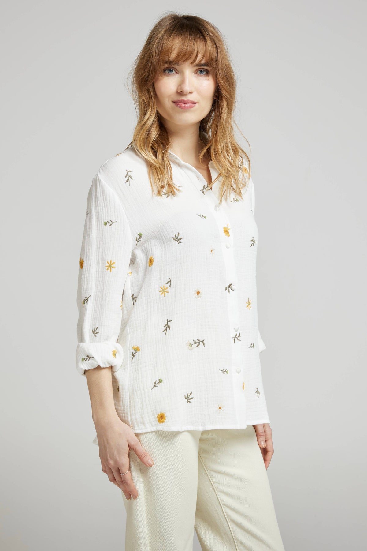 CHEMISE BRODÉE EN COTON