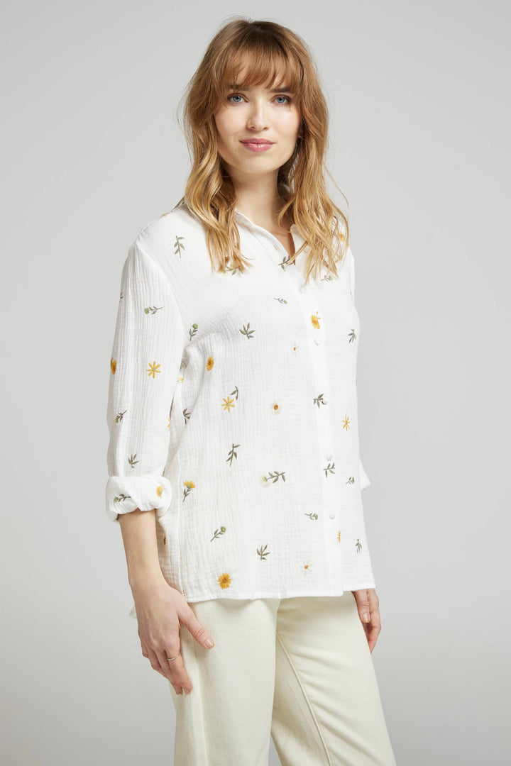 Camisa bordada em algodão - Andy & Lucy Paris
