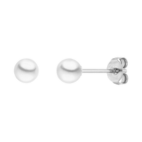 BRINCOS DE PÉROLA - Banhados a ouro 18K / 6mm - Fabricado em Alemanha