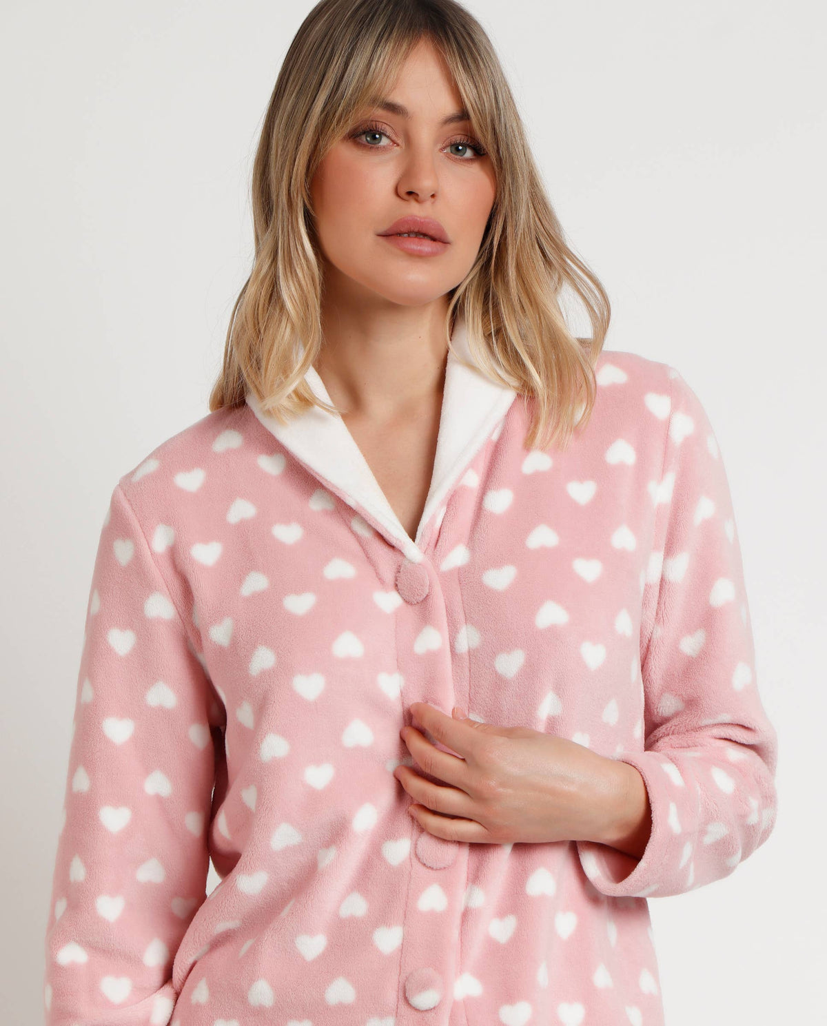 L'AMOUR ADMAS HEART BUTTON PYJAMAS