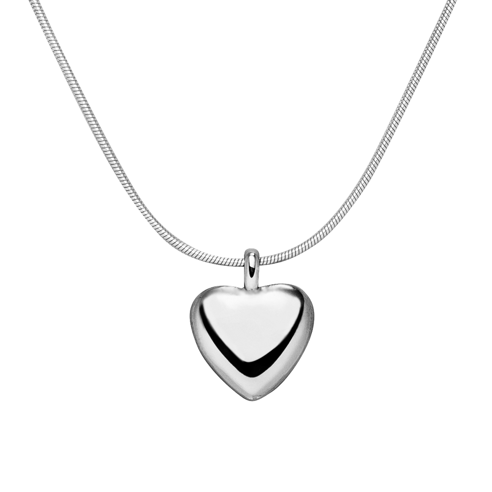 COLLIER ÉLÉGANT AVEC CŒUR plaqué or 18 carats. Fabriqué en Allemagne.