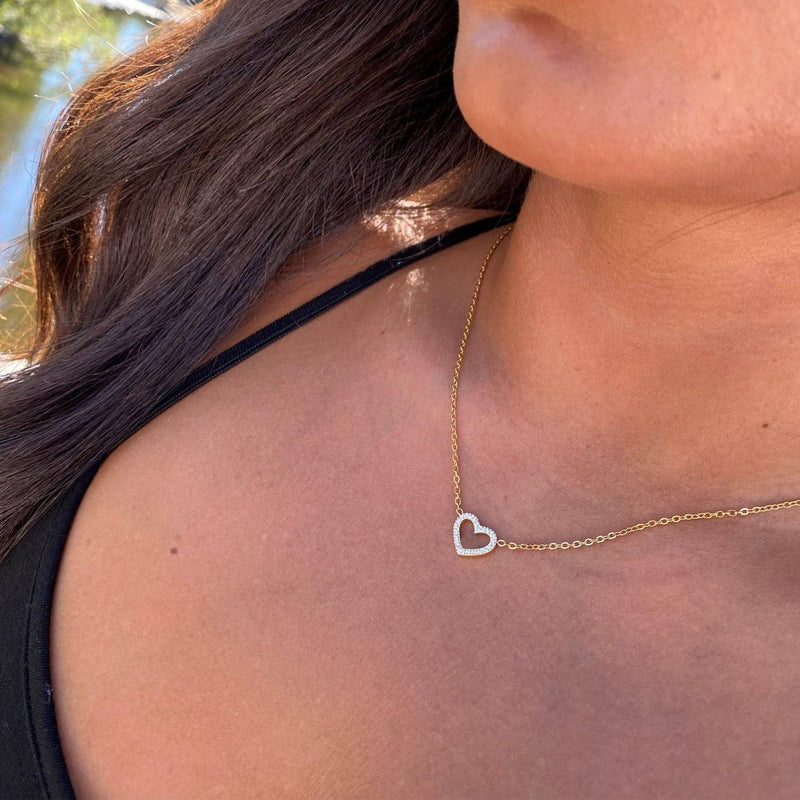 SHINE HEART KETTING met 18K verguld - Gemaakt in Duitsland