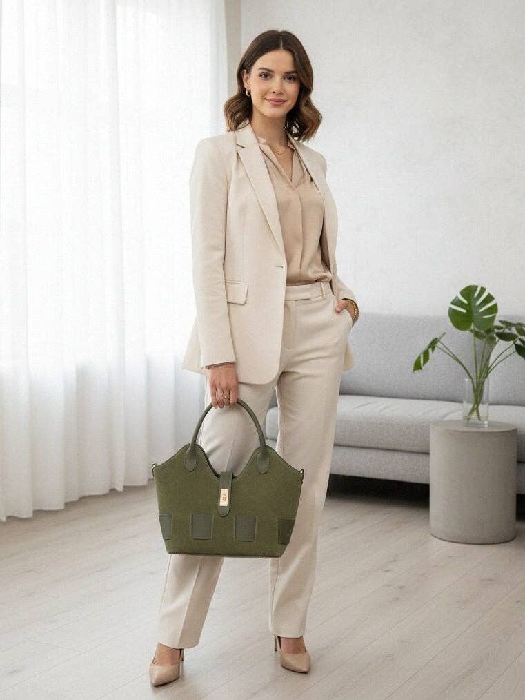 SAC BRIGITTE EN CUIR SUÉDÉ AVEC BANDOULIÈRE.FABRIQUÉ EN ITALIE