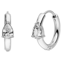 EARRINGS WITH STONE | 18K gold plated - Made in Germany