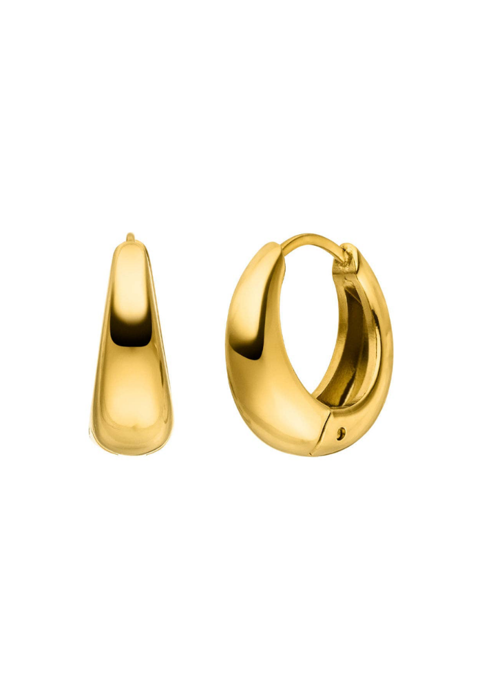 BOUCLES D'OREILLES KATE plaquées or 18K - 12mm - Fabriqué en Allemagne