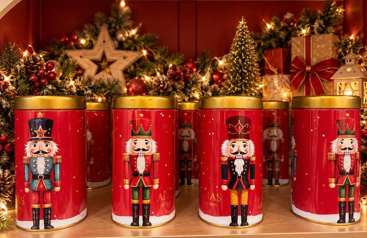 Nutcracker Men's Christmas Socks in Tin, One Size - 2 pairs - Admas