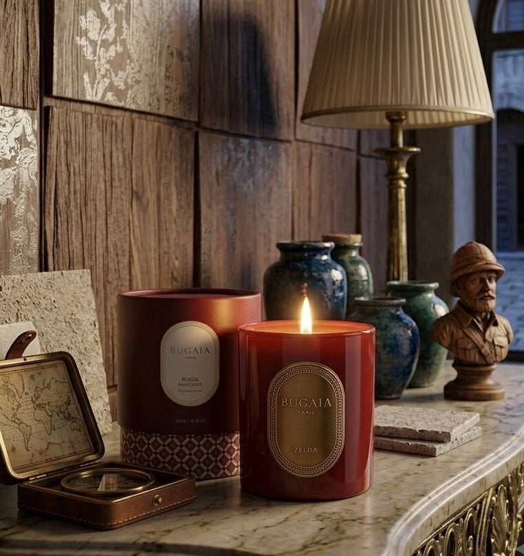 ZELDA BUGAIA PARIS SCENTED CANDLE .Made in France. Not tested on animals