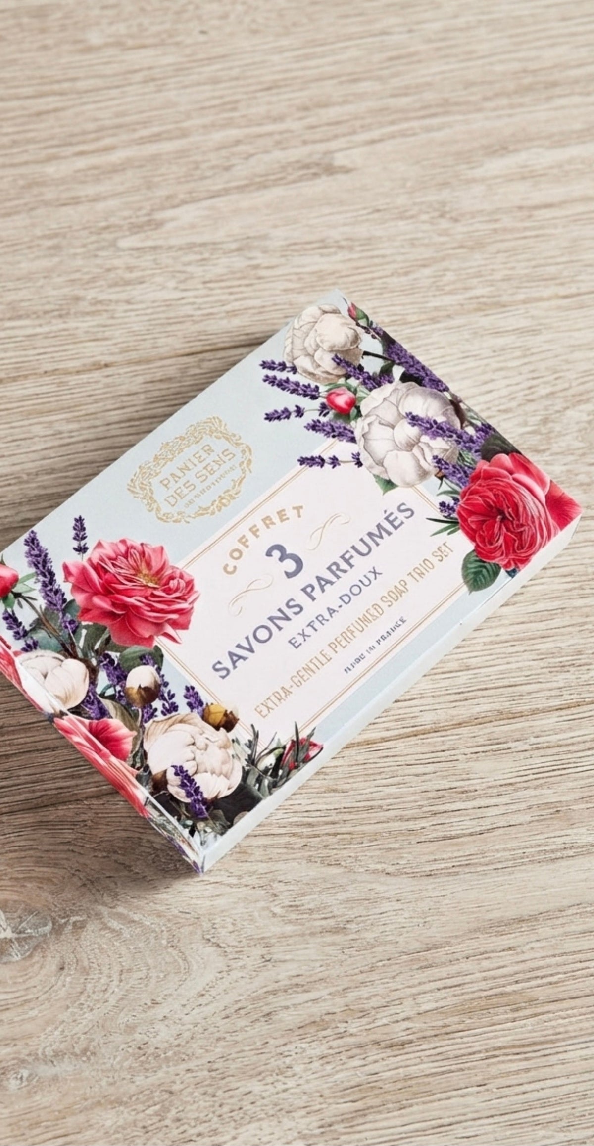 ENSEMBLE DE 3 SAVONS PARFUMÉS. 3x100g. MADE IN FRANCE - Parfait pour offrir
