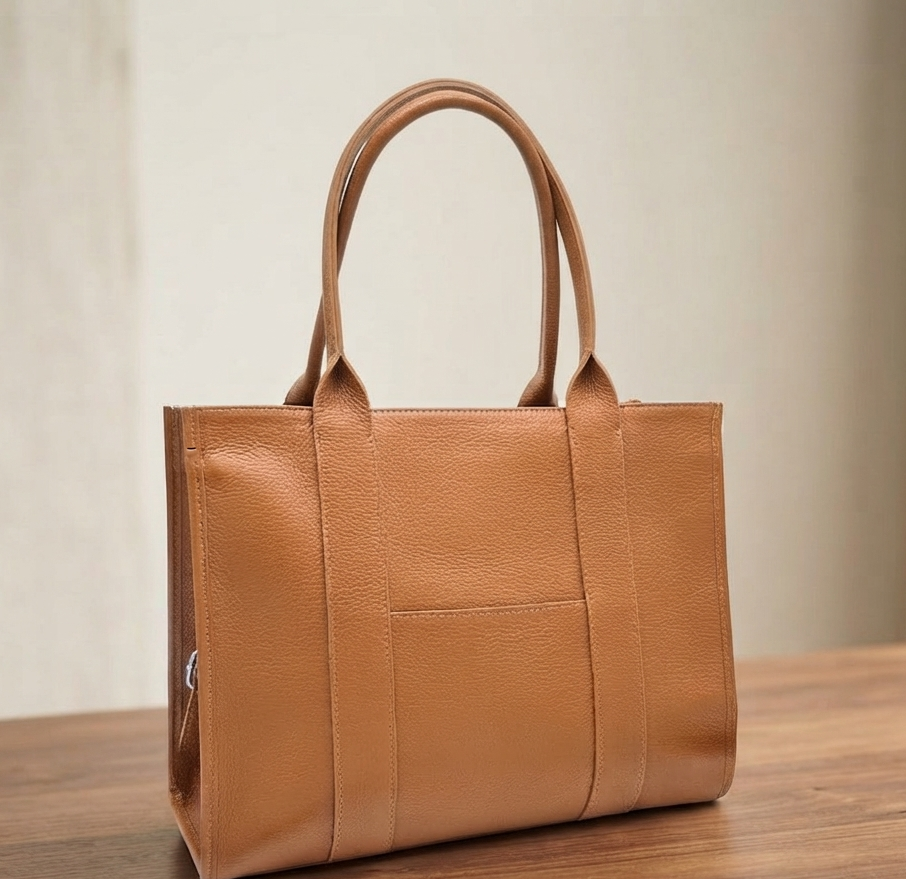 Sac cabas REGINA en cuir véritable. Fabriqué en Italie