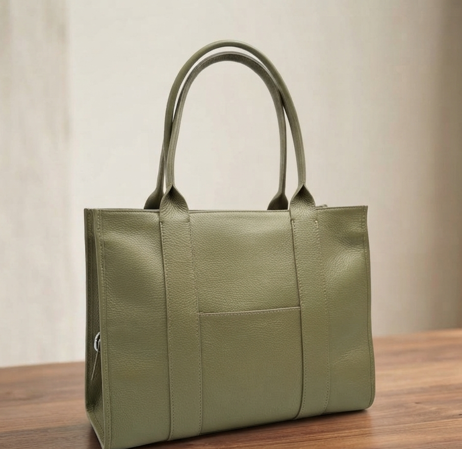 Sac cabas REGINA en cuir véritable. Fabriqué en Italie