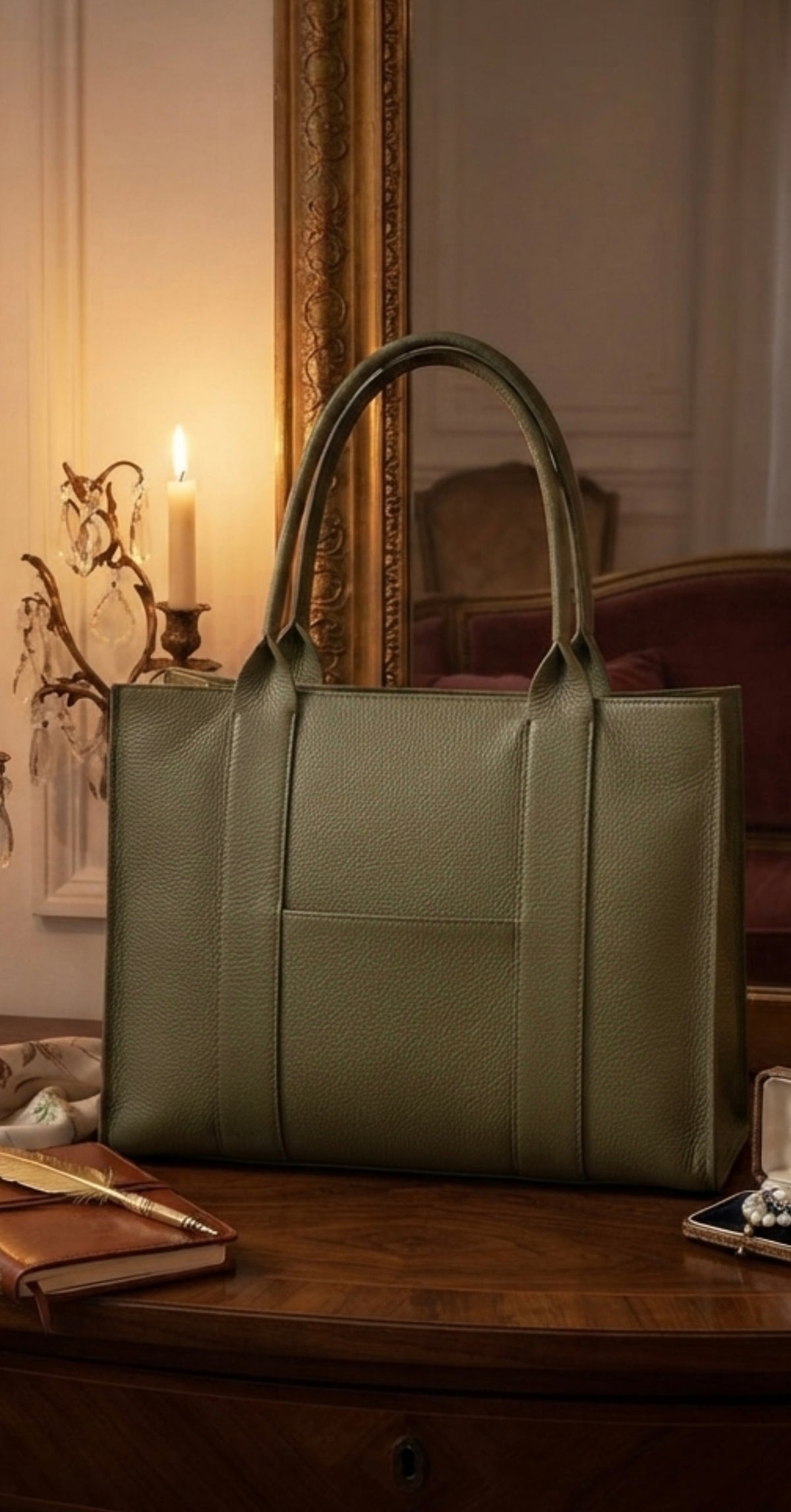 Sac cabas REGINA en cuir véritable. Fabriqué en Italie