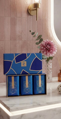 Porto Luso – Caixa Presente com 3 Sabonetes Portugueses de 180 gr AZULEJOS,aroma de Flor de Argan