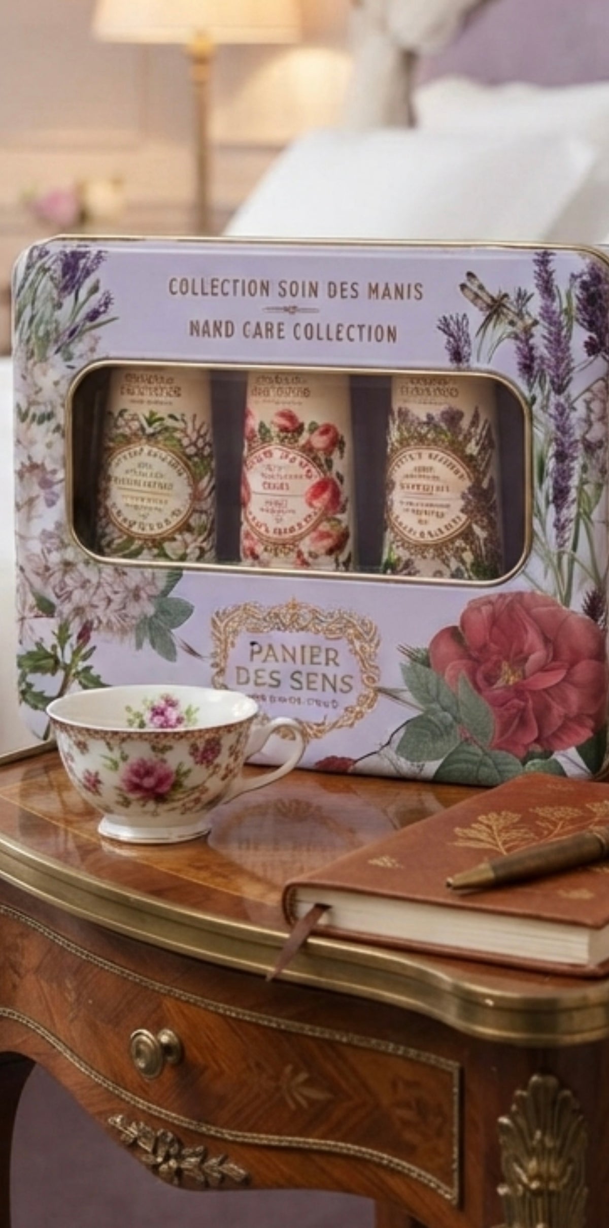 HANDS KIT -PREMIUM- METAL BOX Lavender, Rose, Verbena. Made in France