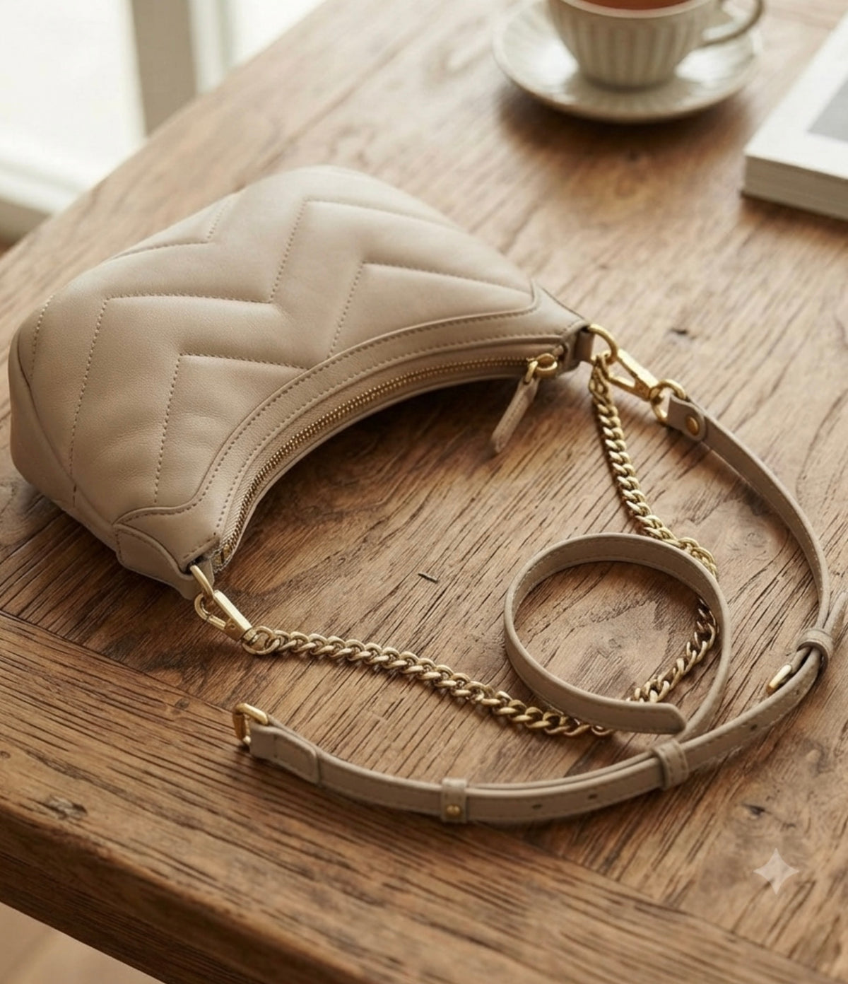 SAC BRUNA CHAÎNE - FABRIQUÉ EN ITALIE