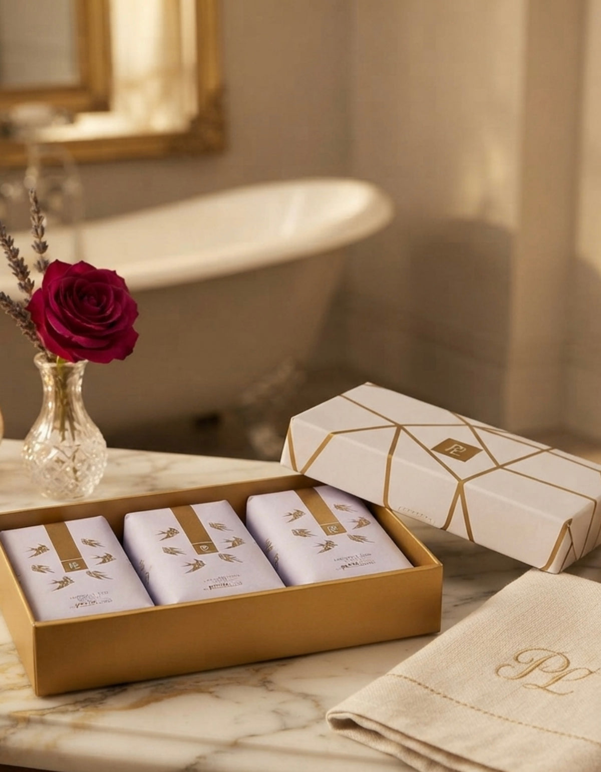 PORTO LUSO SOAP BAR BOX 03 Andorinhas SOAP BARS. Citrus Verbena scent, delicate lather and relaxing aroma, rich in 100% pure vegetable olive oil, for a unique softness. Not tested on animals