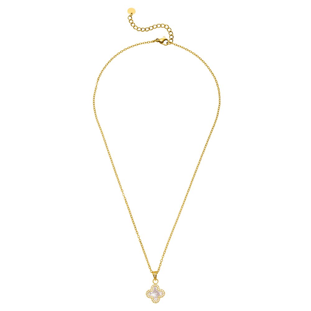 COLLIER GLOW CLOVER | Plaqué or 18 carats.OR Fabriqué en Allemagne