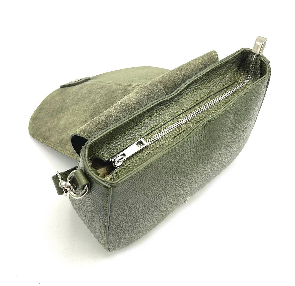 JESSICA LEATHER SHOULDER BAG. MADE IN ITALY