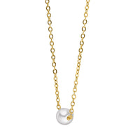 SINGLE PEARL NECKLACE 18k gold plated - Made in Germany