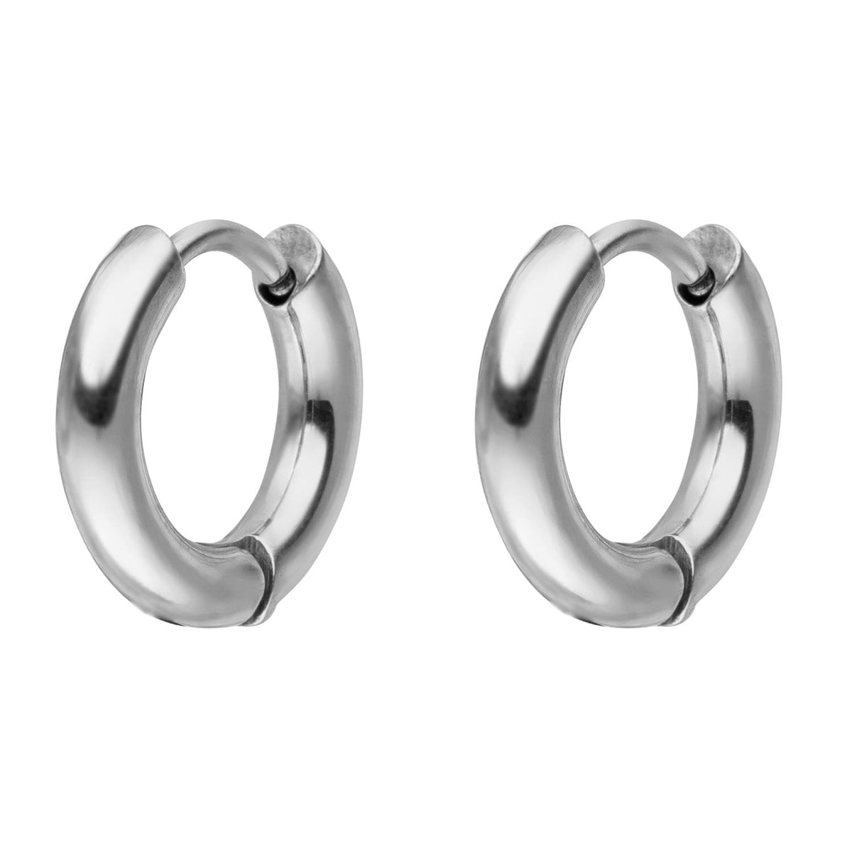BOUCLES D'OREILLES CRÉOLES SIMPLES - Plaqué or 18 carats - 1,4 cm - Fabriqué en Allemagne