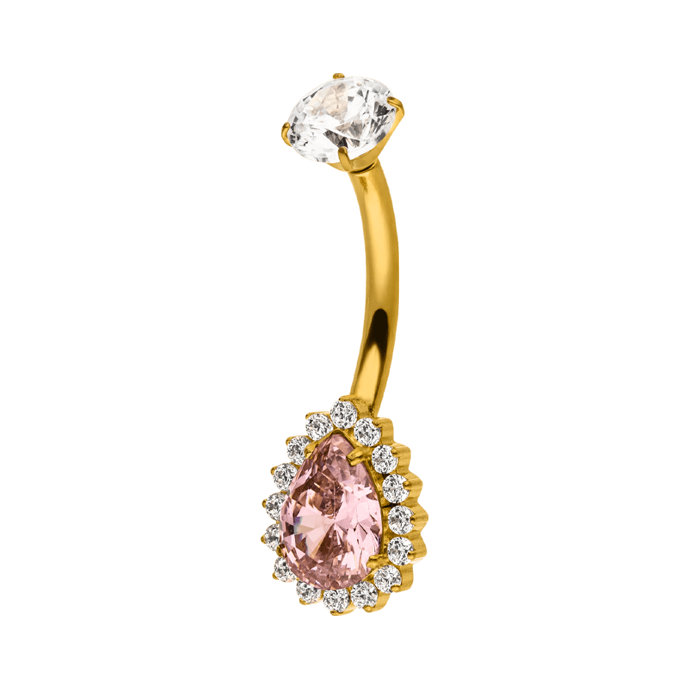 PIERCING DE NOMBRIL ROSE ELEGANCE ROSE
Titane : Or - Fabriqué en Allemagne.