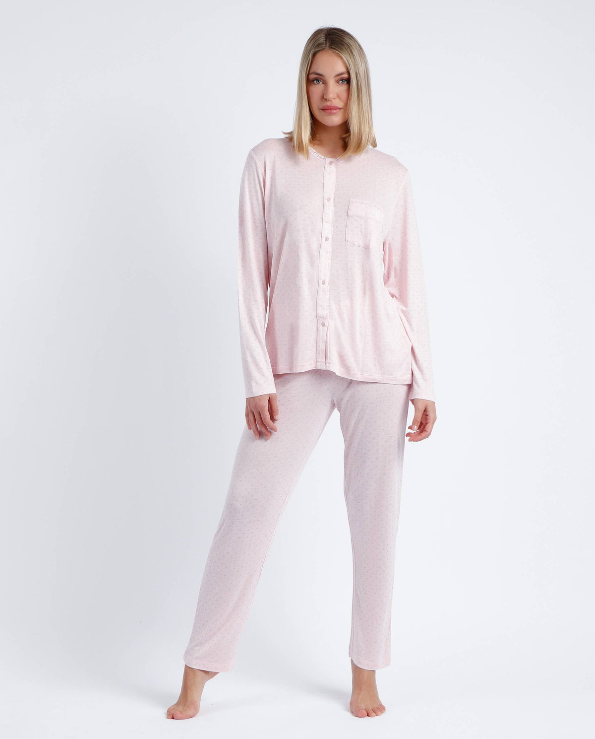PYJAMA OUVERT MANCHES LONGUES GOODNIGHT FEMME FEMME ADMAS CLASSIC