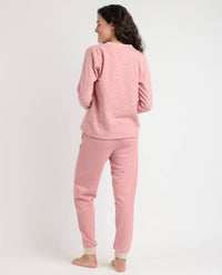 Pijama de Outono-Inverno Admas Feminino com Estampa de Corações