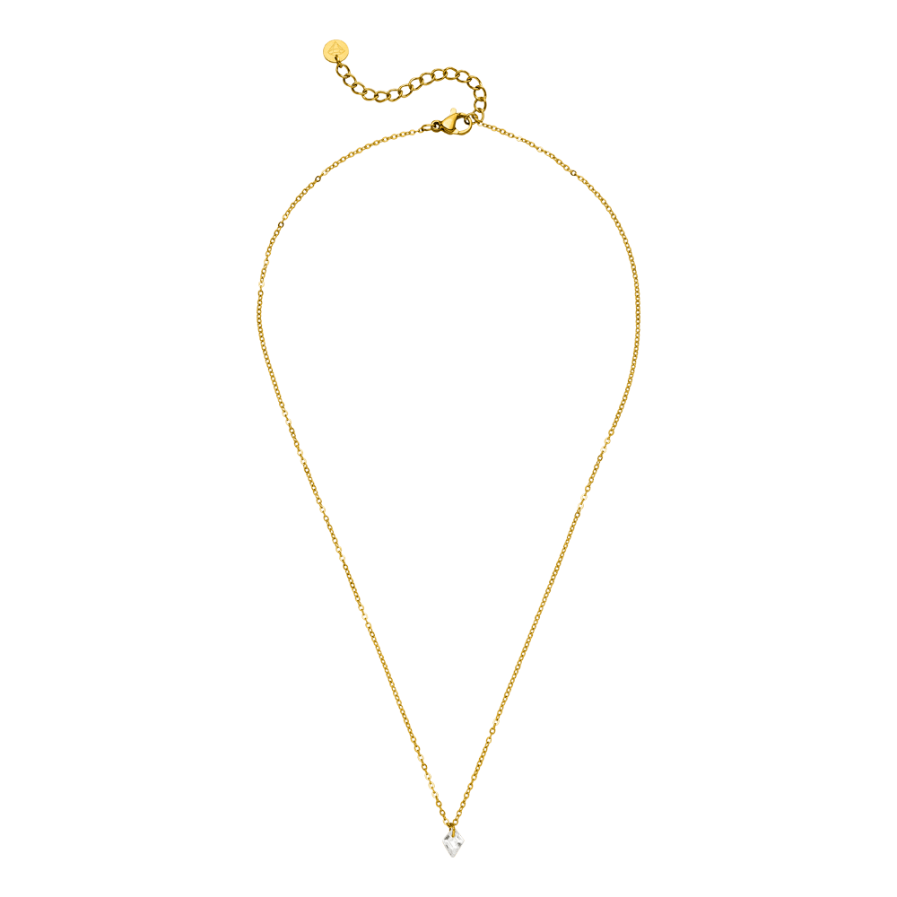COLLIER ÉCHIQUIER - Plaqué or 18 carats - Fabriqué en Allemagne