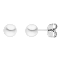 BRINCOS DE PÉROLA - Banhados a ouro 18K / 6mm - Fabricado em Alemanha