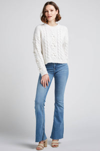 Pinocchio sweater with braids and brown and white pom-poms - Andy & Lucy Paris