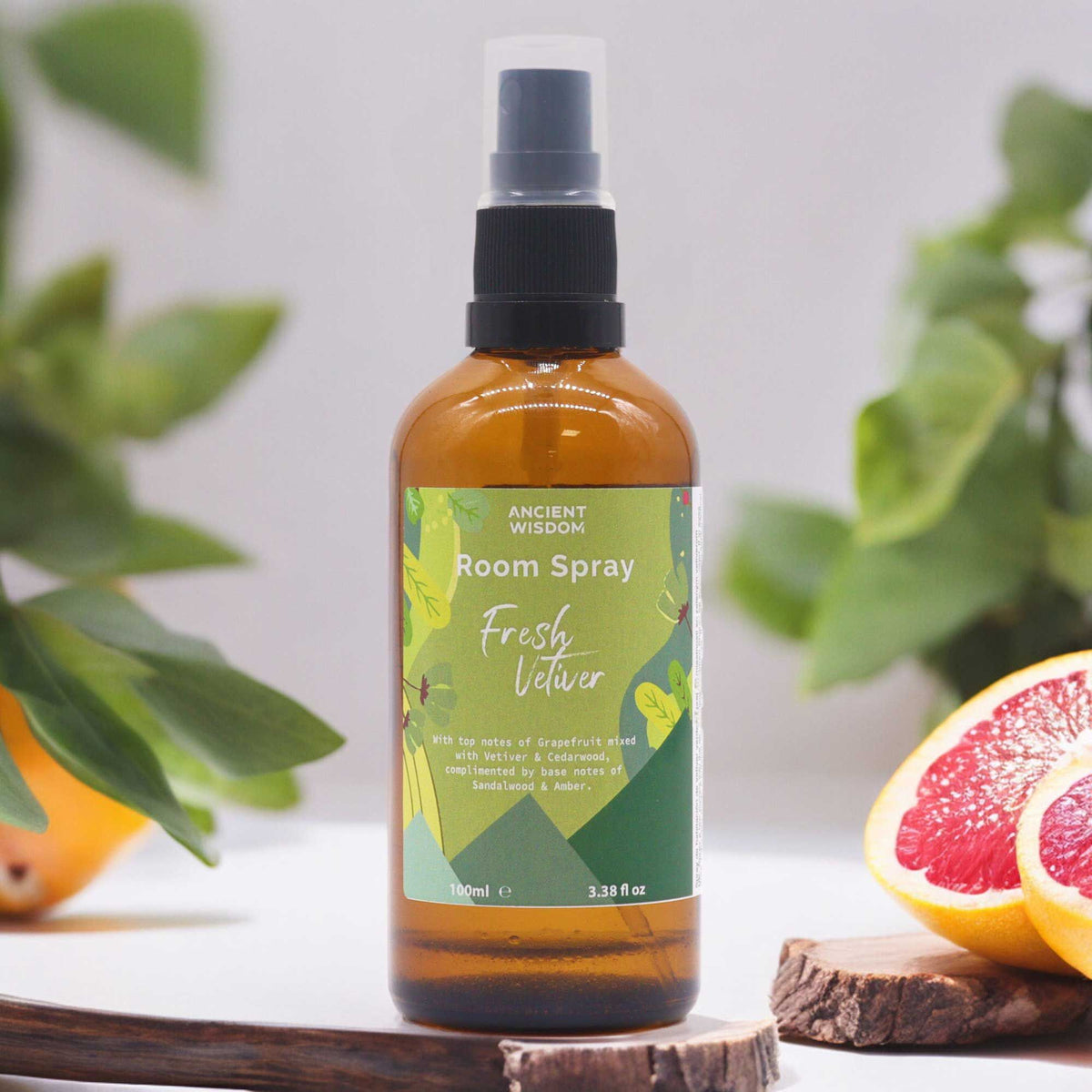 SPRAY D'AMBIANCE POUR LA MAISON - Vétiver Frais 100ml - Fabriqué en Angleterre