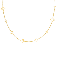 18K Gold Plated FANCY CLOVER Necklace - Made in Germany