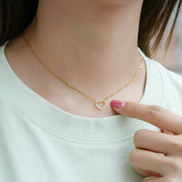 DELICATE HEART NECKLACE 18K Gold Plated - Made in Germany