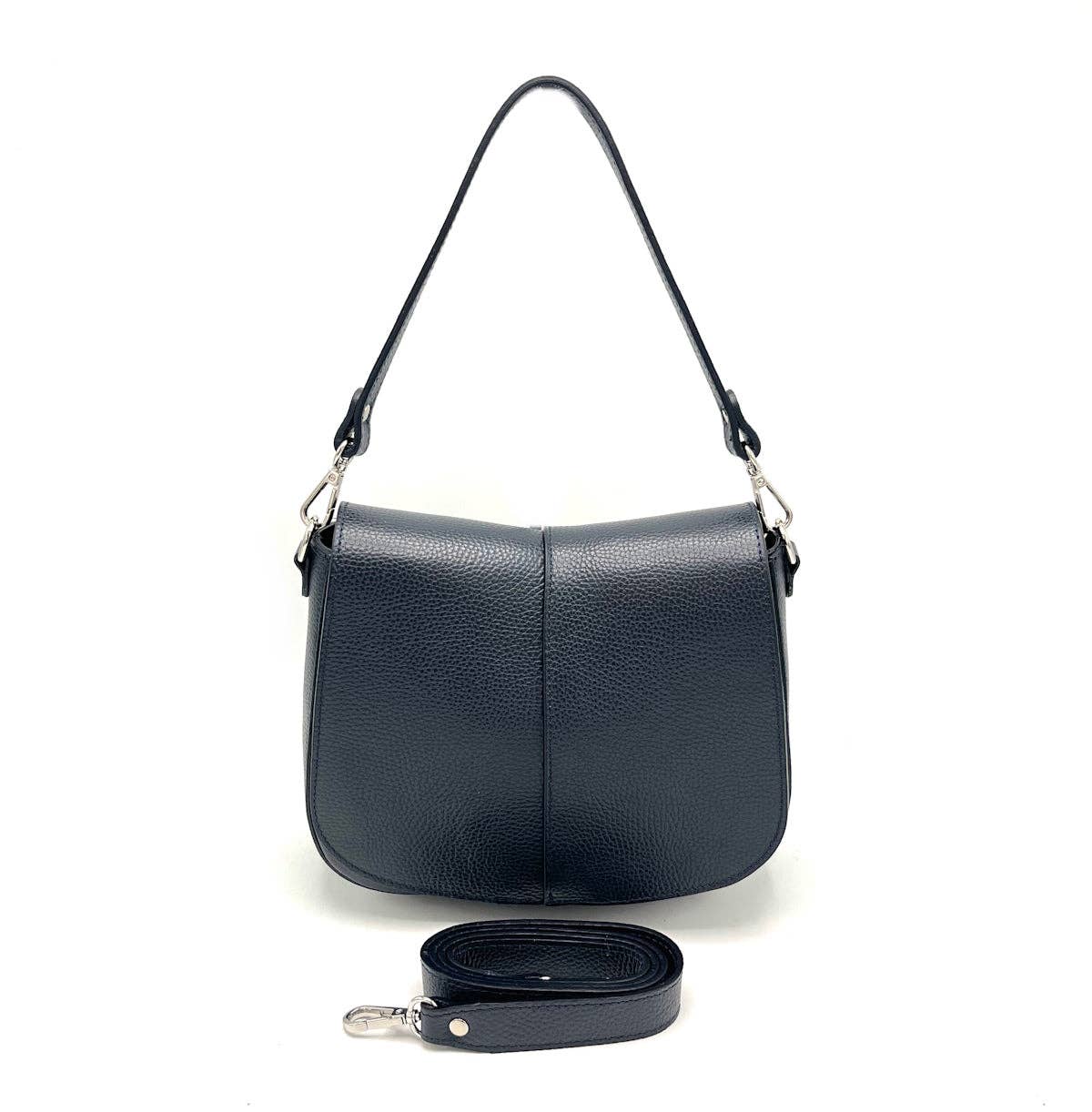 JESSICA LEATHER SHOULDER BAG. MADE IN ITALY