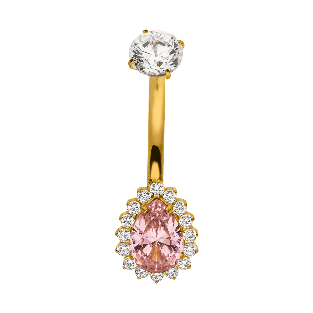 PIERCING DE NOMBRIL ROSE ELEGANCE ROSE
Titane : Or - Fabriqué en Allemagne.