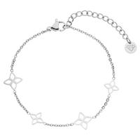 PULSERA DE FLORES ELEGANTE chapado en oro de 18 quilates - Fabricado en Alemania